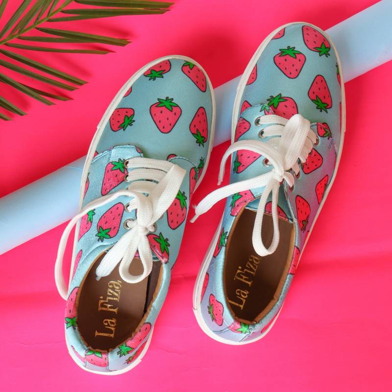 La Fiza Berry Printed Sneakers (UK 2)