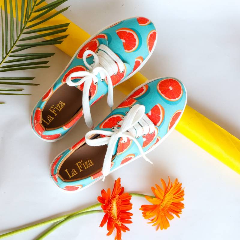 La Fiza Lemony Printed Sneakers (UK 5)