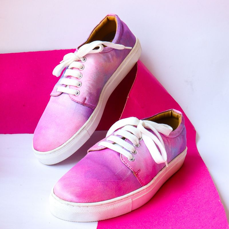 La Fiza Cosmic Dye Printed Sneakers (UK 2)