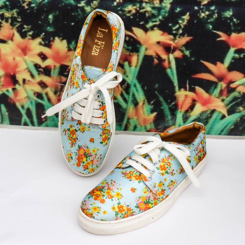 La Fiza Daffodils Printed Sneakers (UK 3)