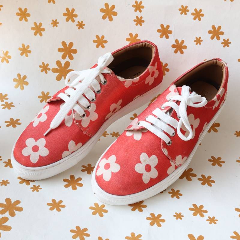 La Fiza So Rouge Printed Sneakers (UK 2)