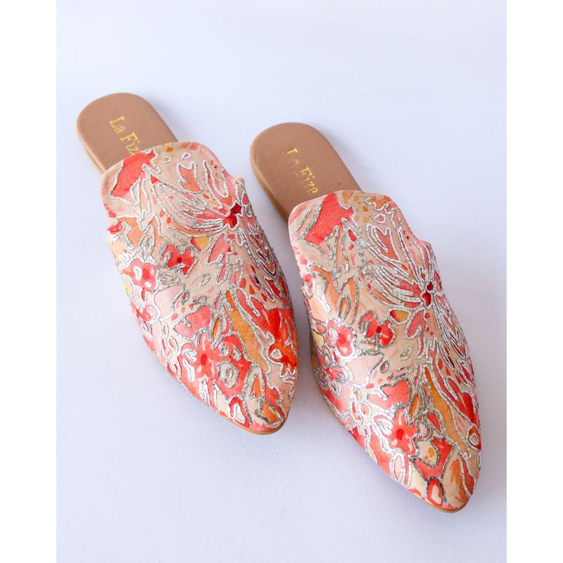La Fiza Laboni Embroidered Mules (UK 2)