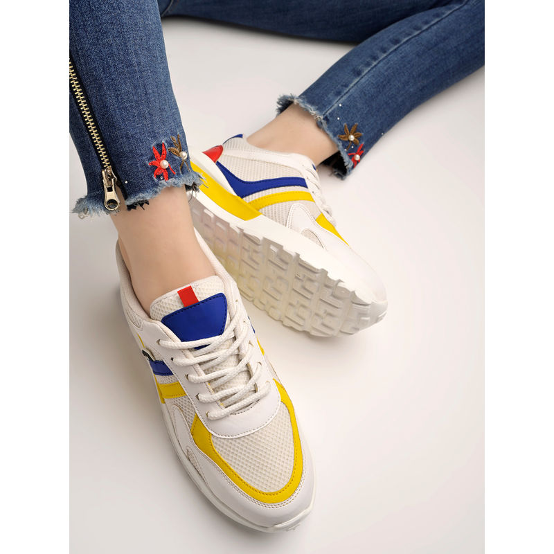 Shoetopia Smart Casual White Sneakers for Women & Girls (EURO 36)