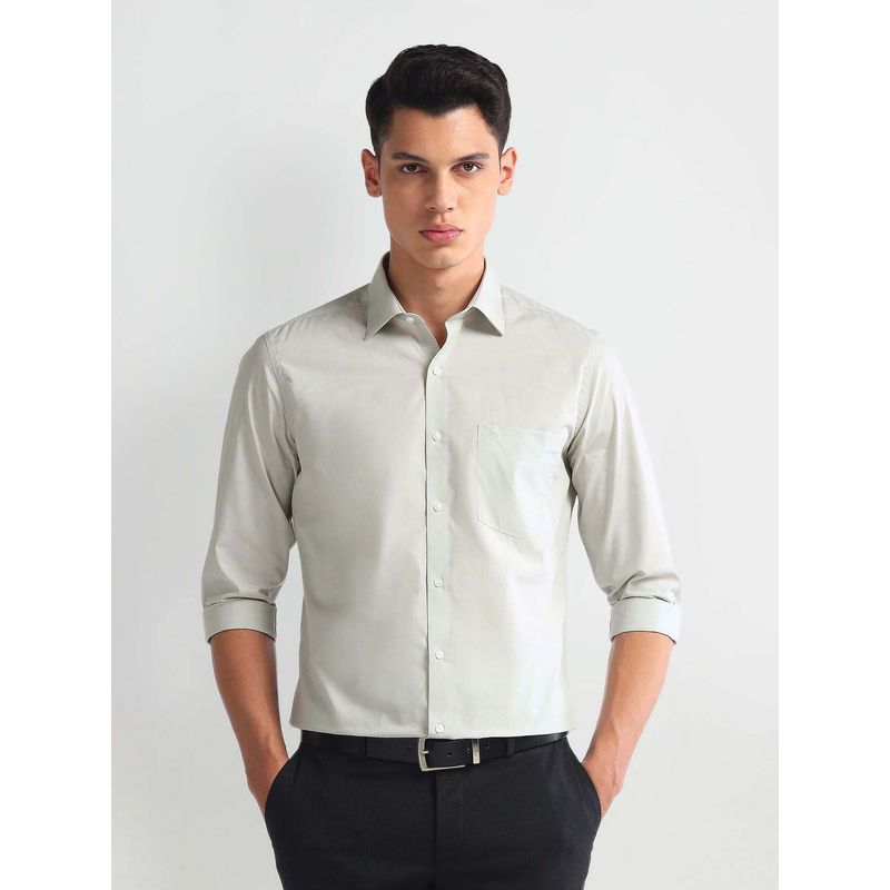 Arrow Solid Cotton Formal Shirt (44)
