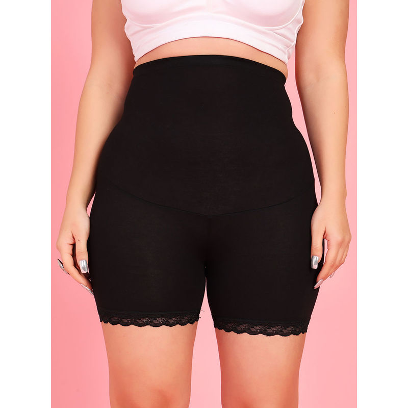 Buy Curvy Love Black Plus Size Soft Cotton Boyshorts Online