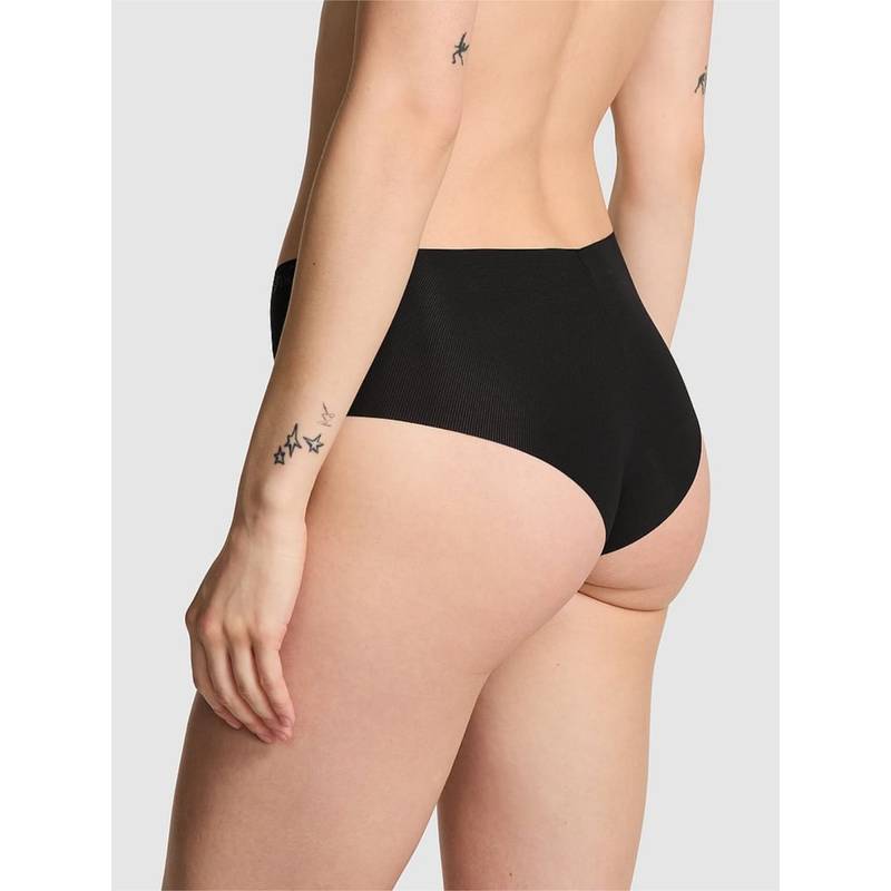Victoria's Secret PINK No-Show Cheeky Panty - Black (XS)