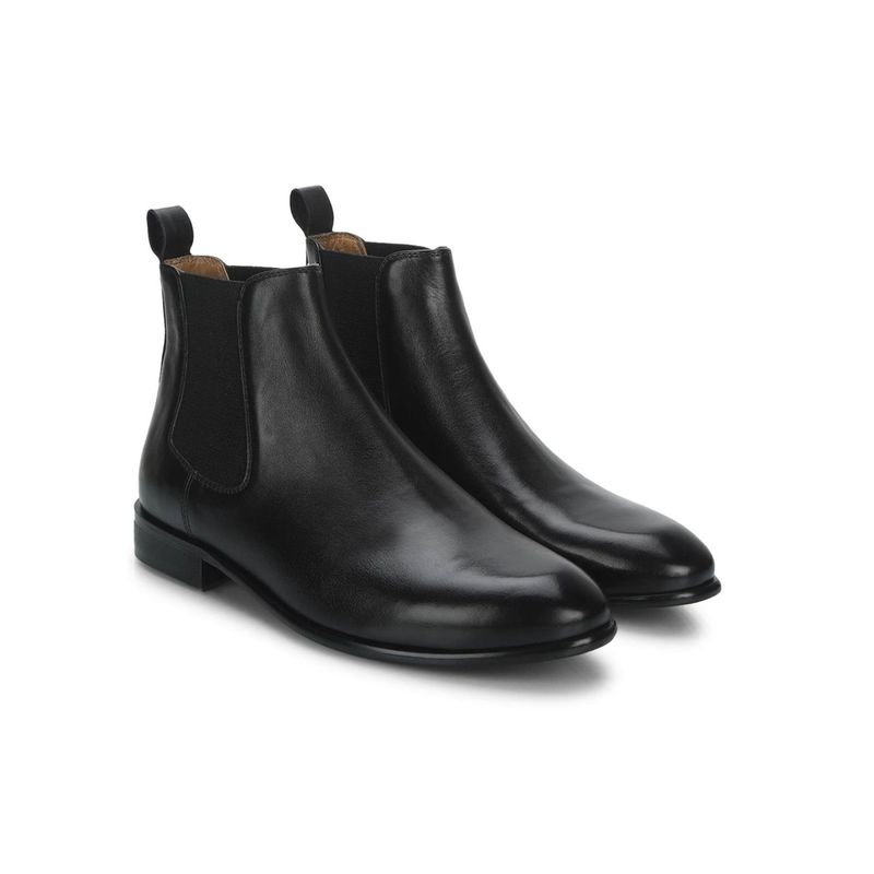 Saint G Black Leather Chelsea Boots (EURO 44)