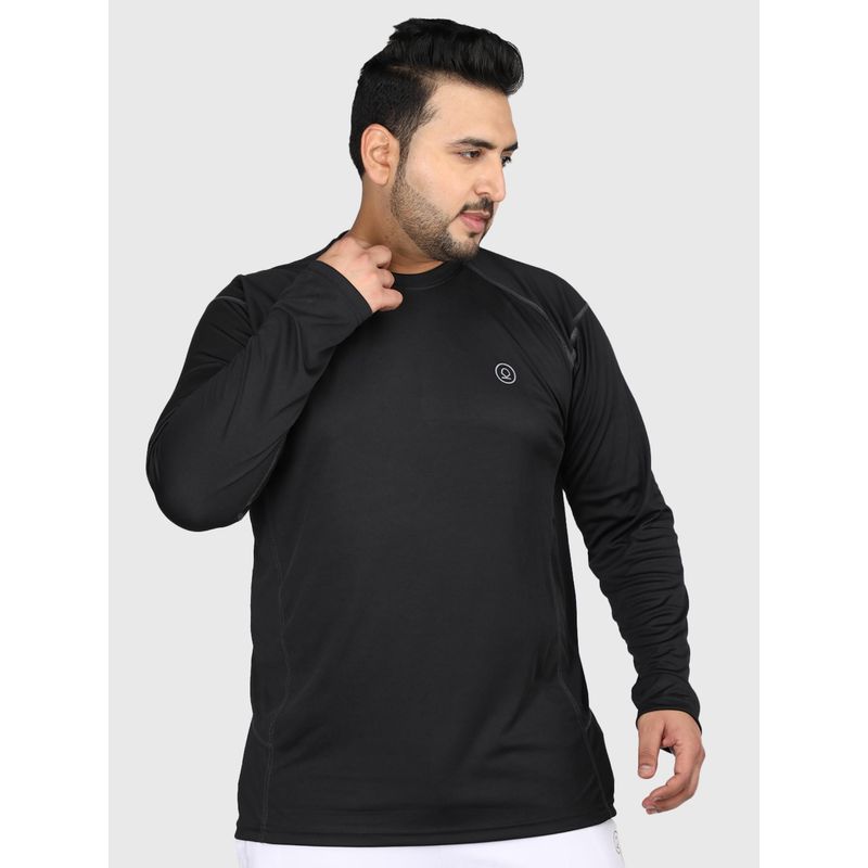 CHKOKKO Black Men Full Sleeve T-Shirt (S)