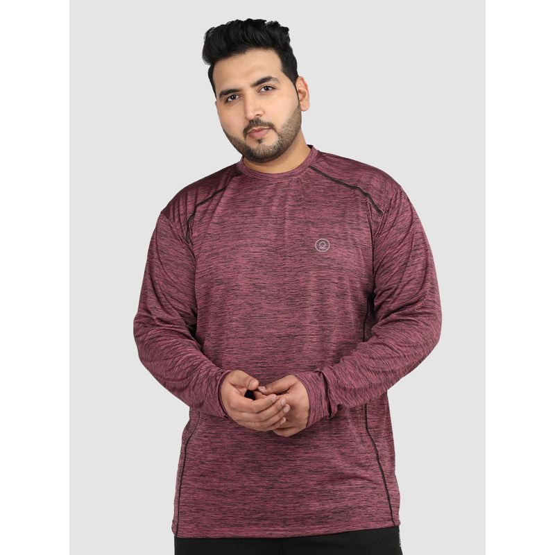 CHKOKKO Purple Men Full Sleeve T-Shirt (S)