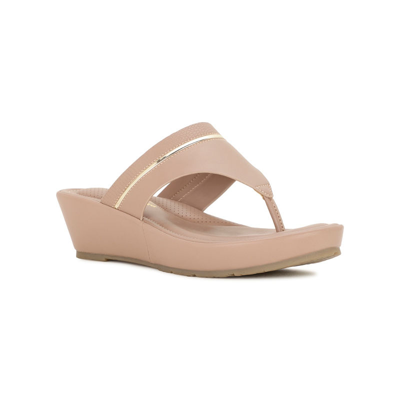 Bata Comfit Women Slip-On Sandals Nude (UK 5)