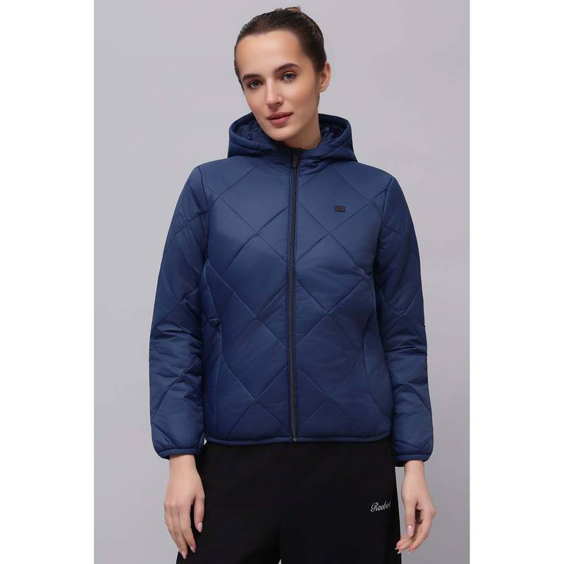 Reebok Women's Lightweight Wadded Navy Blue Jacket (XS)