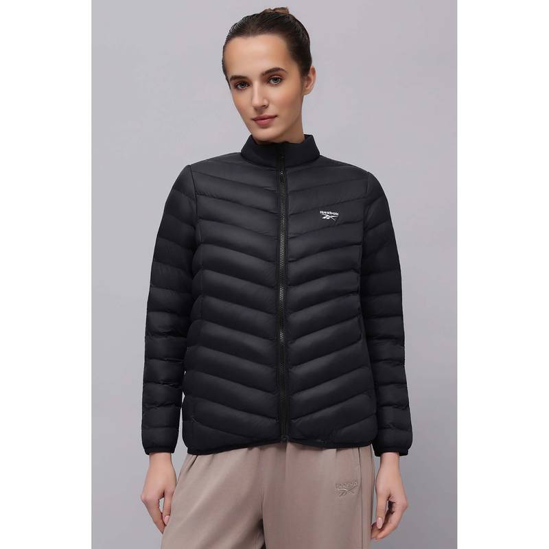 Reebok Women's Full Sleeve Black Jacket (XS)