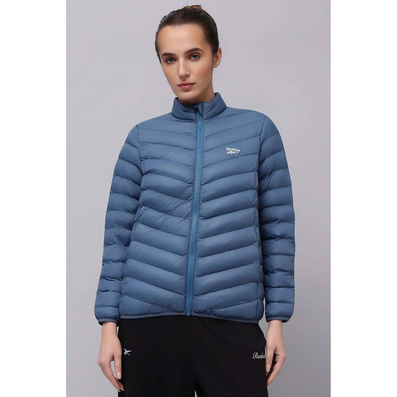 Reebok Women's Full Sleeve Blue Jacket (XS)