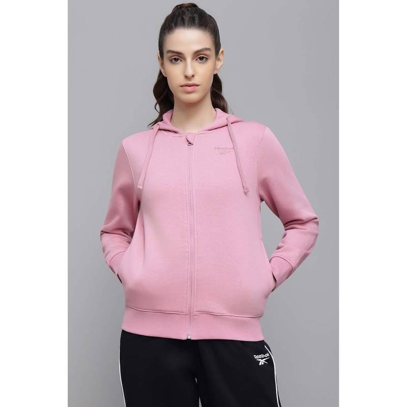 Reebok Women's Branded Fleece Pink Jacket (S)