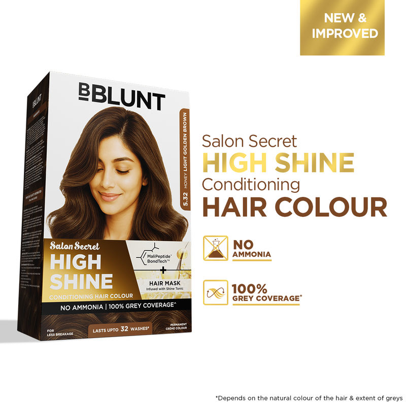 BBlunt Salon Secret High Shine Conditioning Hair Colour - Honey Light Golden Brown