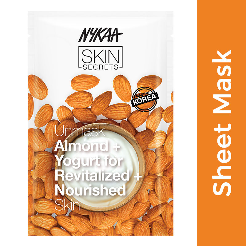 Nykaa Skin Secrets Indian Rituals Almond + Yogurt Sheet Mask For Revitalized & Nourished Skin
