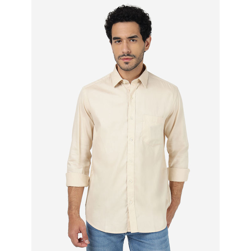 Greenfibre Smoke Grey Regular Semi Casual Shirt (40)