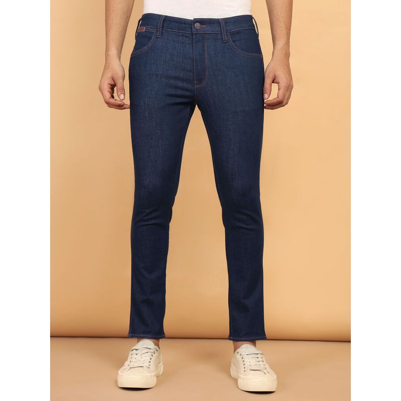 Wrangler Men's Blue Bostin Slim Fit Mid Rise Jeans (38)