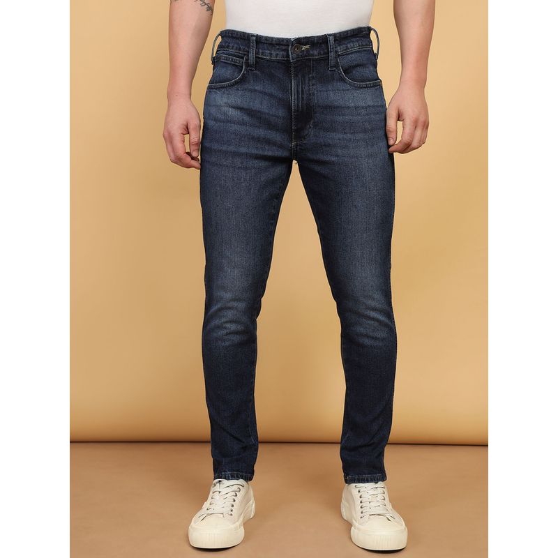 Wrangler Men's Blue Bostin Slim Fit Mid Rise Light Fade Jeans (36)