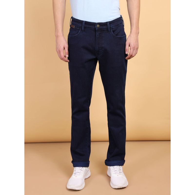 Wrangler Men's Blue Millard Straight Fit Mid Rise Light Fade Jeans (36)