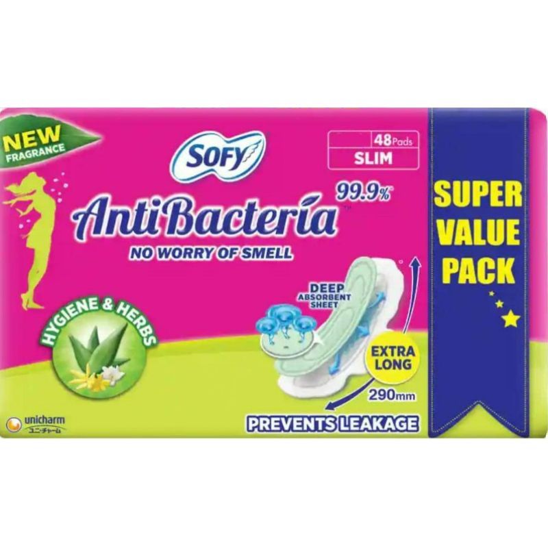 Sofy Anti-Bacteria Extra Long Sanitary Pads (Super Value Pack)