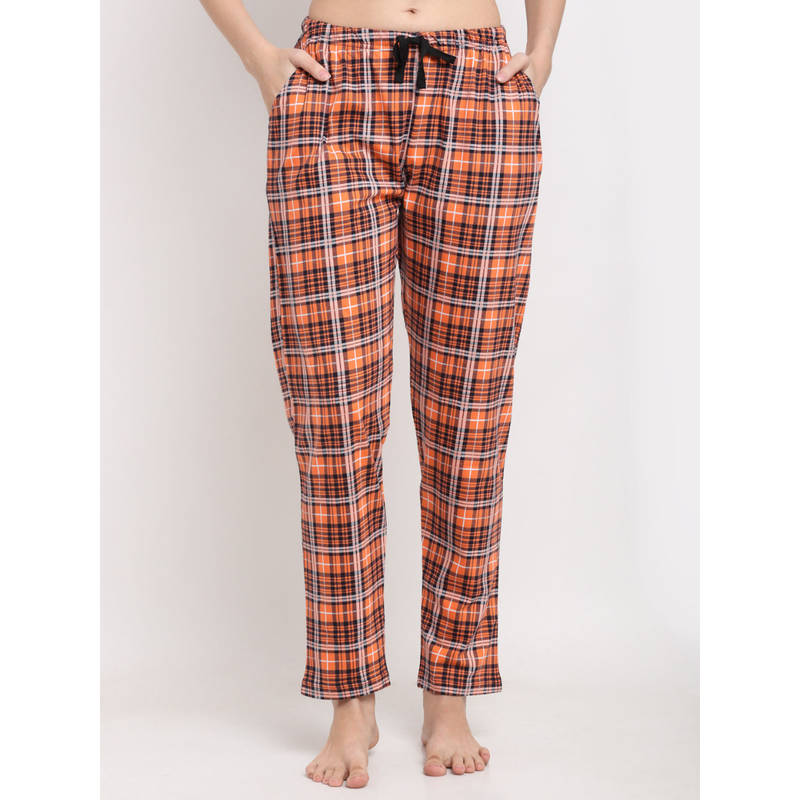 Kanvin Womens Printed Pyjamas Orange (S) Orange