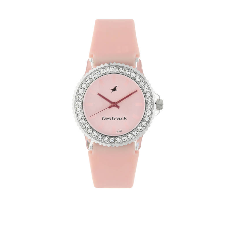 Buy Fastrack Pink Dial Pink Plastic Strap Watch Online