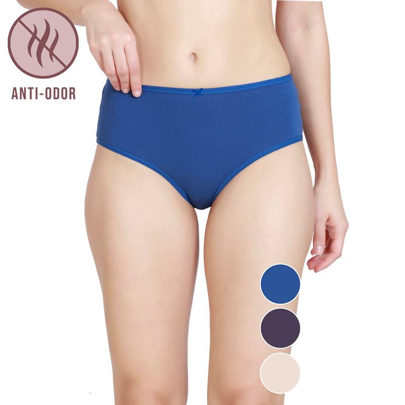 Nykd by Nykaa Women Hipster NYP033 Navy Grey Nude (Pack of 3) (XL)