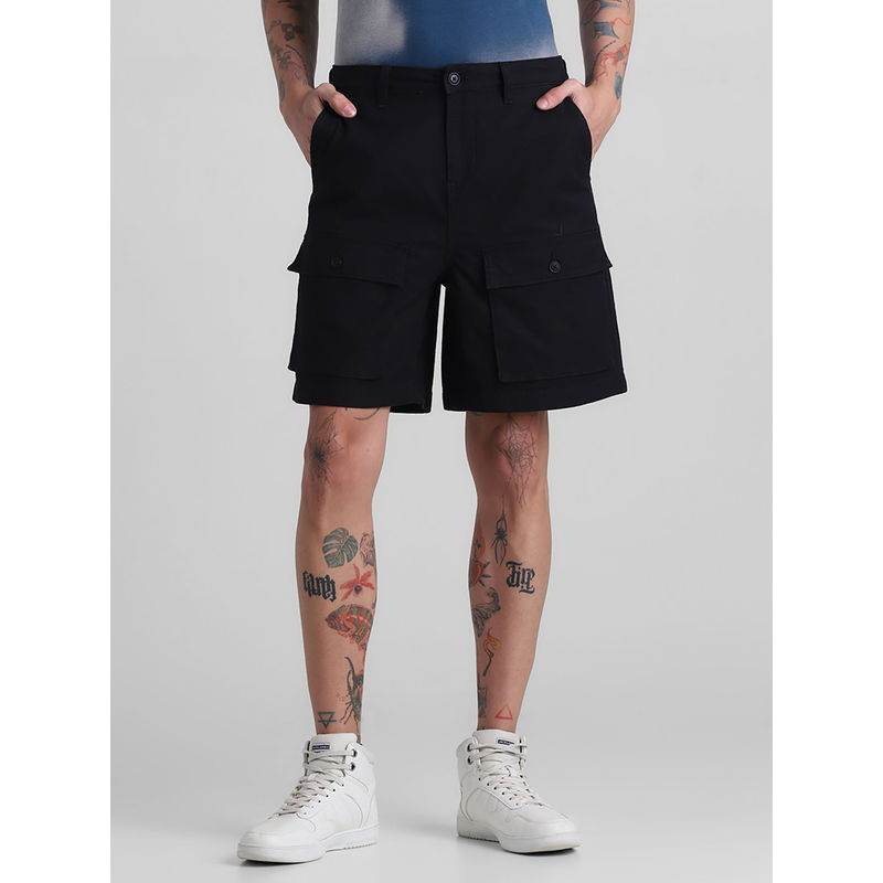 Jack & Jones Black Slim Fit Stretch Shorts (M)