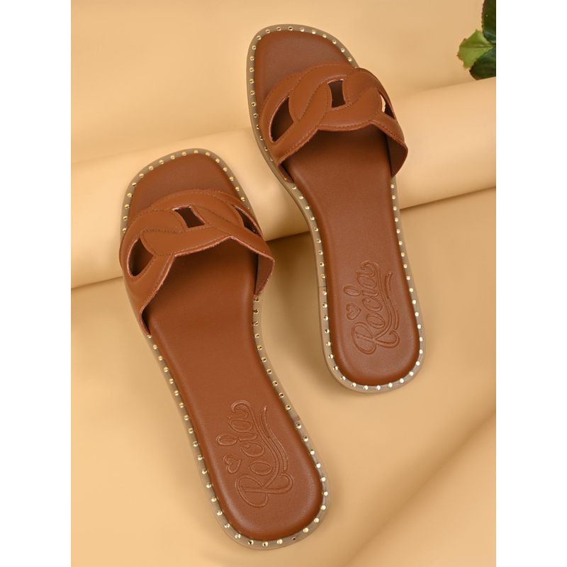 ROCIA Brown Women Funky Cool Flats (EURO 36)