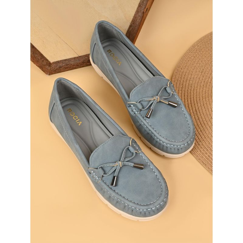 ROCIA Grey Women Smart Casual Moccasins (EURO 36)
