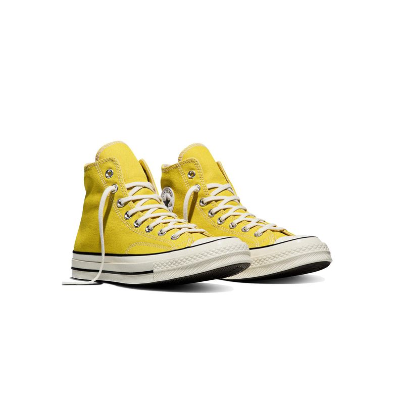Converse Unisex Yellow Chuck 70 High Top Sneaker (UK 6)