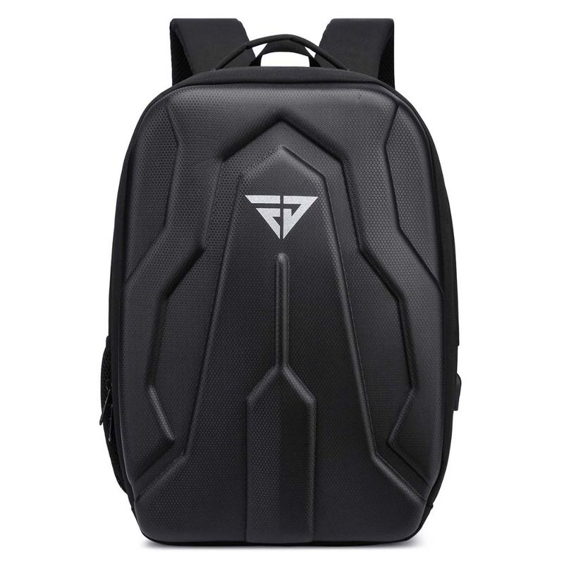 Buy FUR JADEN Black Anti Theft Hardshell Laptop Backpack with USB
