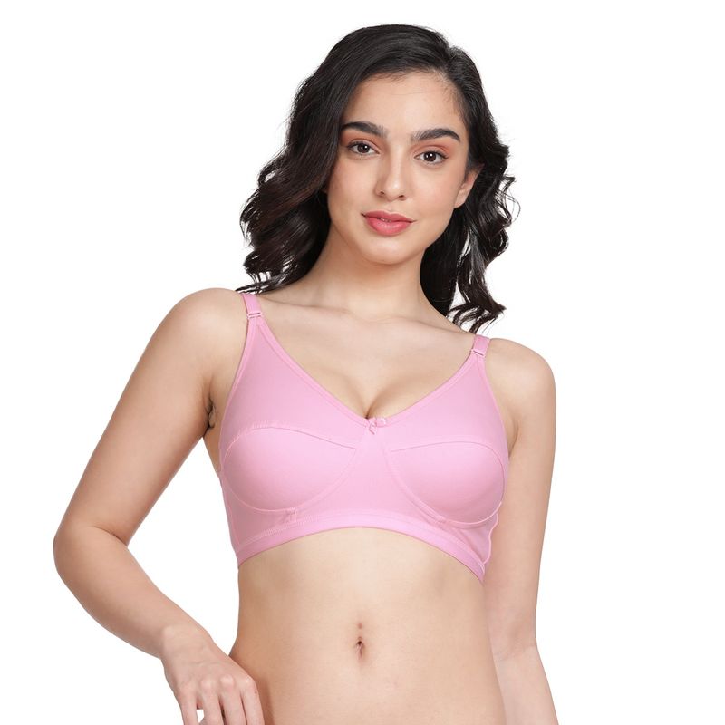 Shyaway Women Rose Pink Wirefree Moulded Everyday Bra (30C)