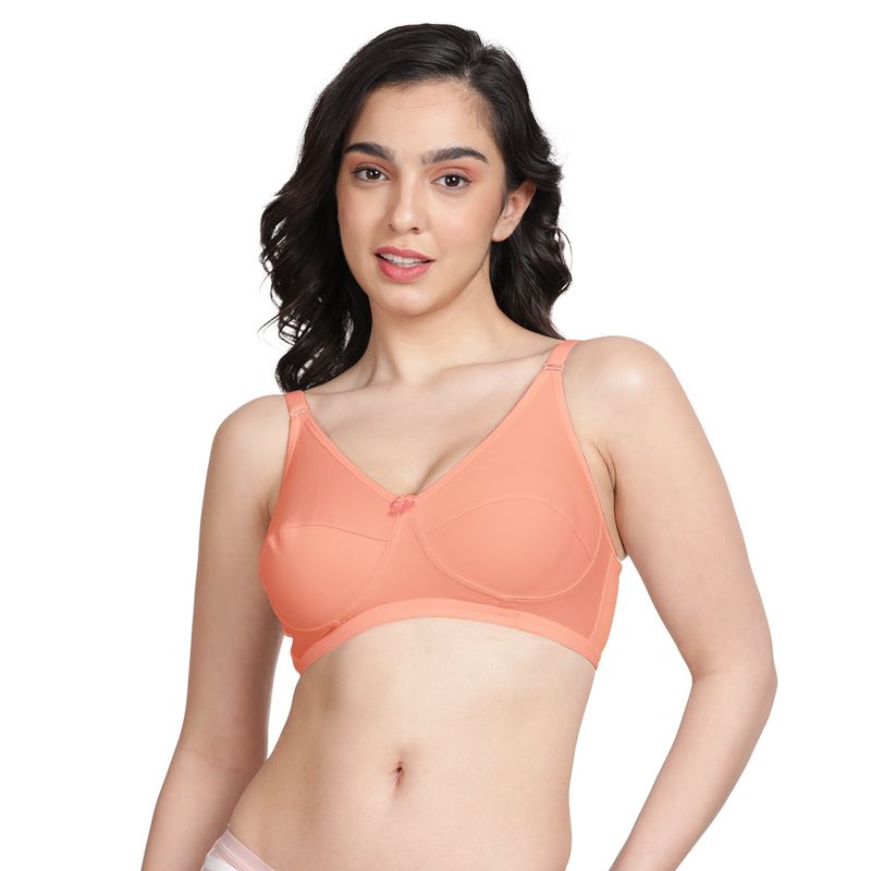 Shyaway Women PeachParfait Wirefree Seamed Everyday Bra (32B)
