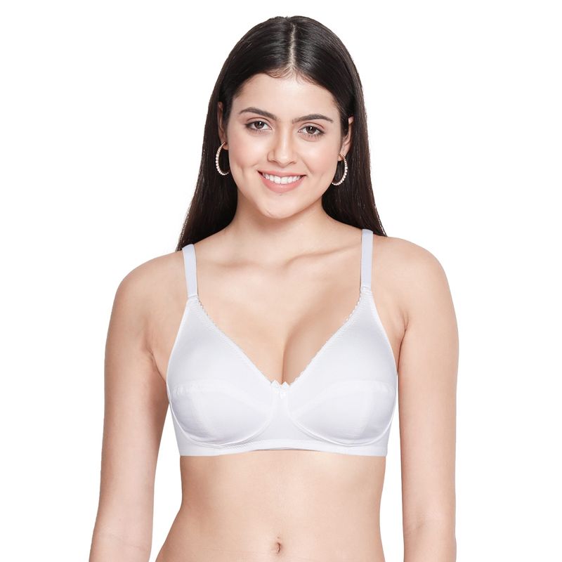 Shyaway Women Bright White Non Padded Seamed Cup Everyday Bra (34B)