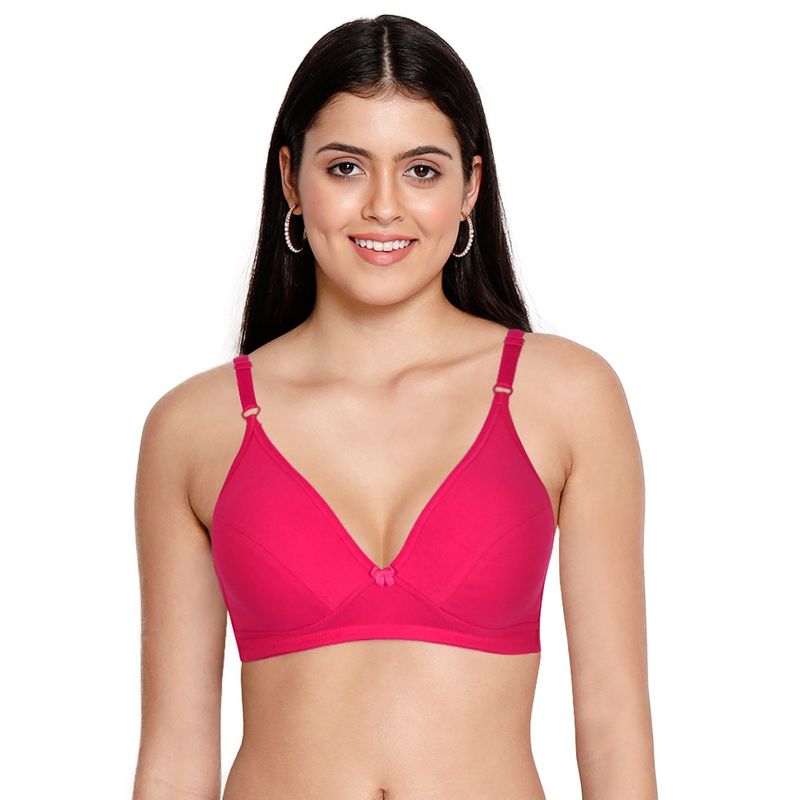 Shyaway Women Fuschia Pink Non Padded Everyday Plunge Bra (32B)