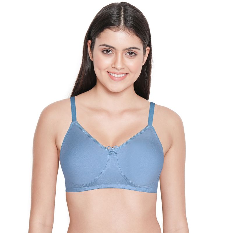 Buy Shyaway Women Angelfalls Blue Bottom Gathered Full Coverage Everyday Bra  online