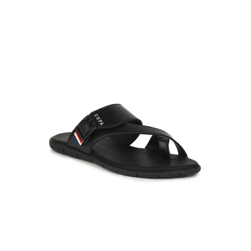 U.S. POLO ASSN. Men ADRICK 3.0 Black Sandals (UK 9)