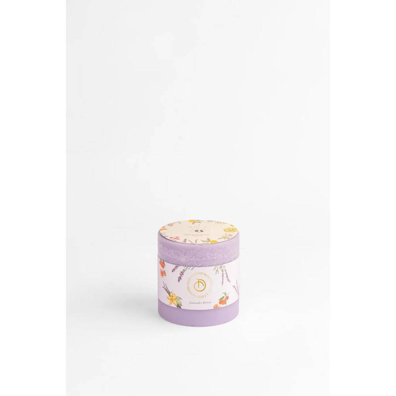 DOFT Organic Aroma Lavender Breeze Scent Purple Pillar Candle (Small)