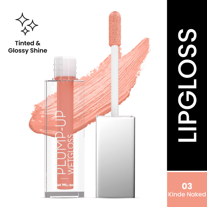 Swiss Beauty Plump Up Wet Lip Gloss For Glossy And Fuller Lips - 3 Kinde Naked