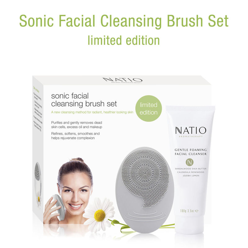 Natio Sonic Facial brush Cleansing Set