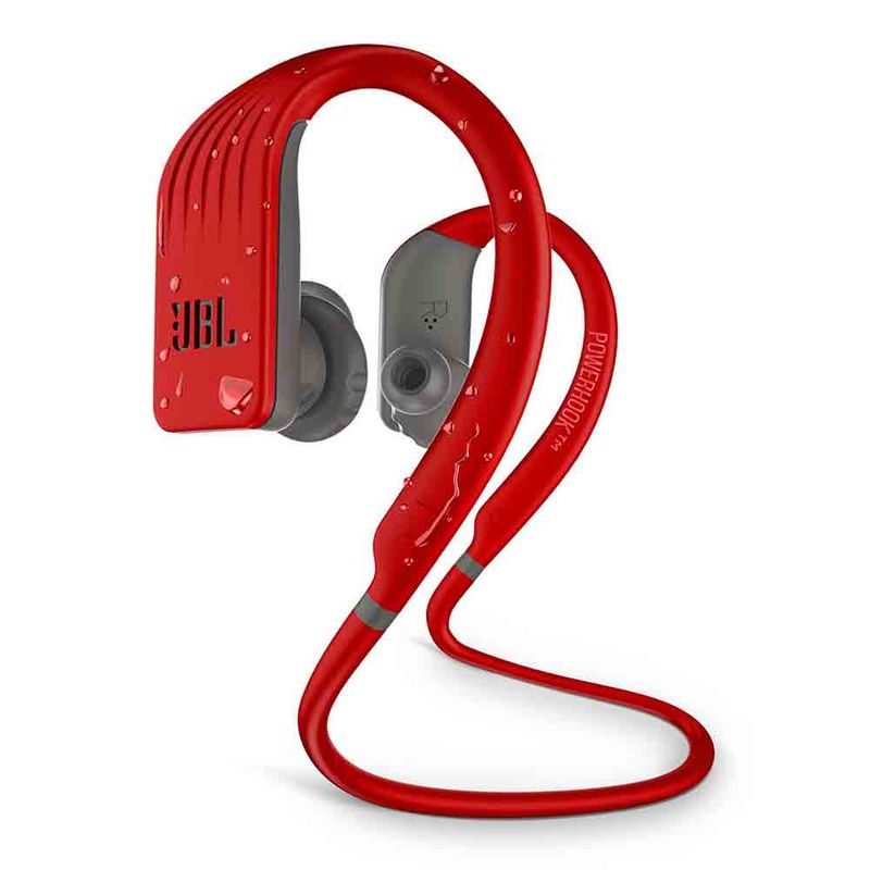 JBL Endurance Jump Waterproof Wireless Sport in Ear Bluetooth Headphones with One Touch Remote  Red 
