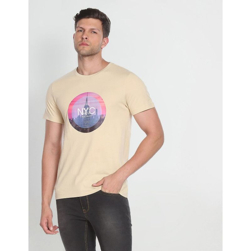 Arrow Sports Digital Print Cotton T-Shirt (L)