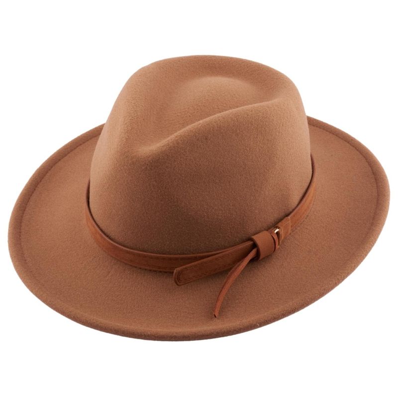 The Tie Hub Homburg Solid Brown Fedora Hat Buy The Tie Hub Homburg
