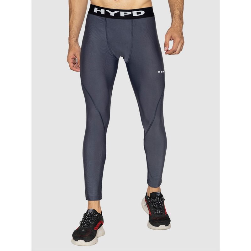 HYPD Grey Men Ankle-Length Rapid-Dry Compression Pant (XS)