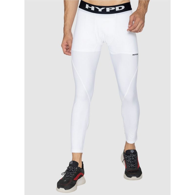 HYPD White Men Ankle-Length Rapid-Dry Compression Pant (XS)