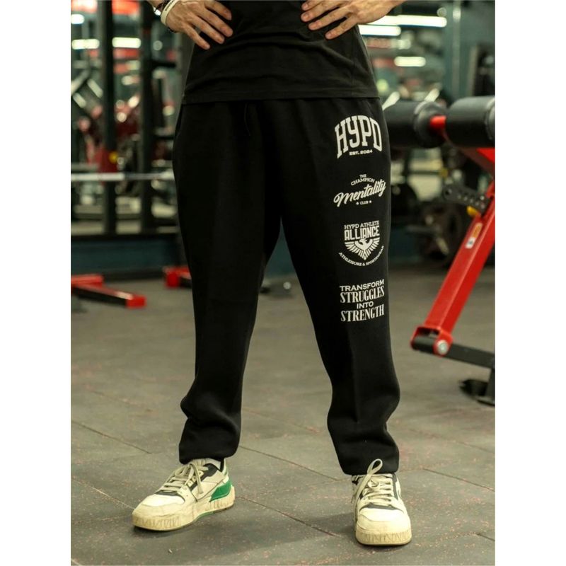 HYPD Black Alliance Regular Fit Gym Workout and Sports Joggers (XS)