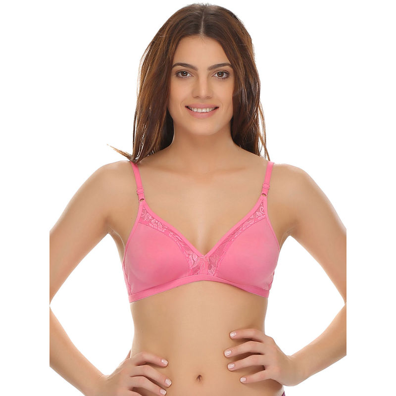 Clovia Cotton Rich Solid Non-Padded Demi Cup Wire Free T-shirt Bra - Black (2XL)