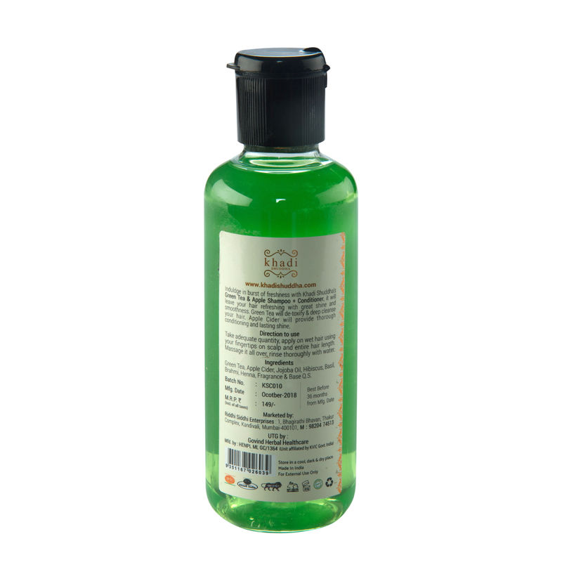 Khadi Shuddha Green Tea Apple Shampoo Conditioner At Nykaa Com